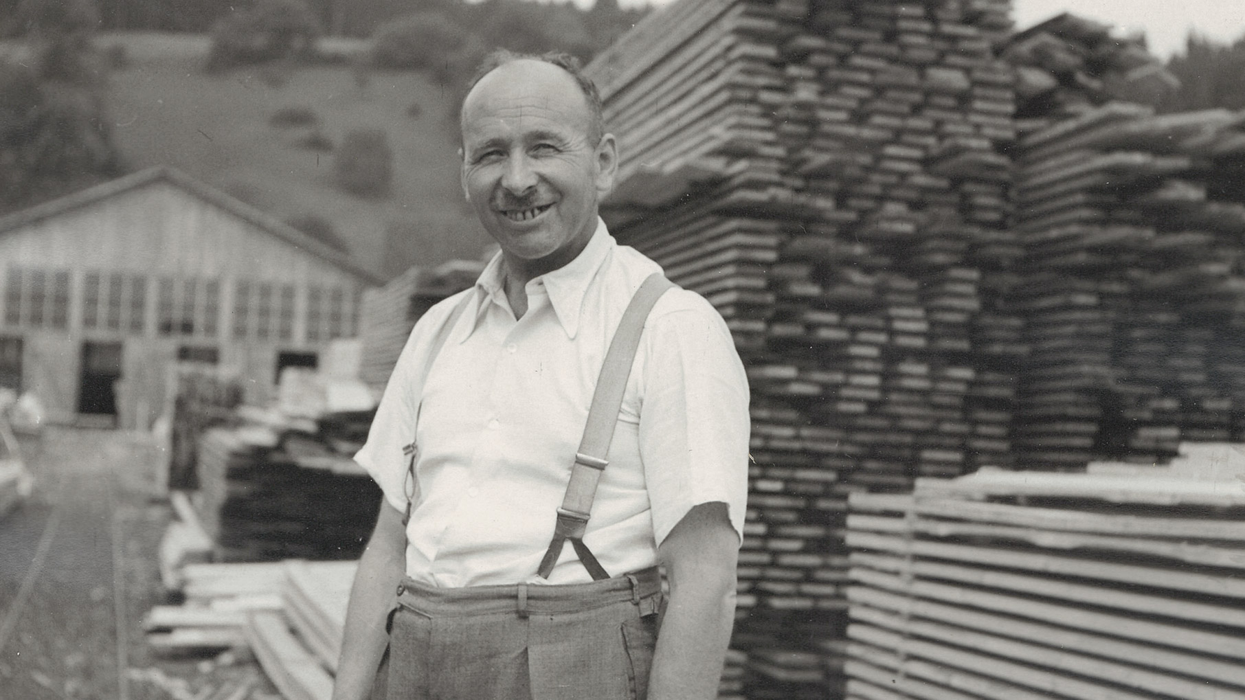 Historische Aufnahme von Albert Frank -Gründer von Frank Holz